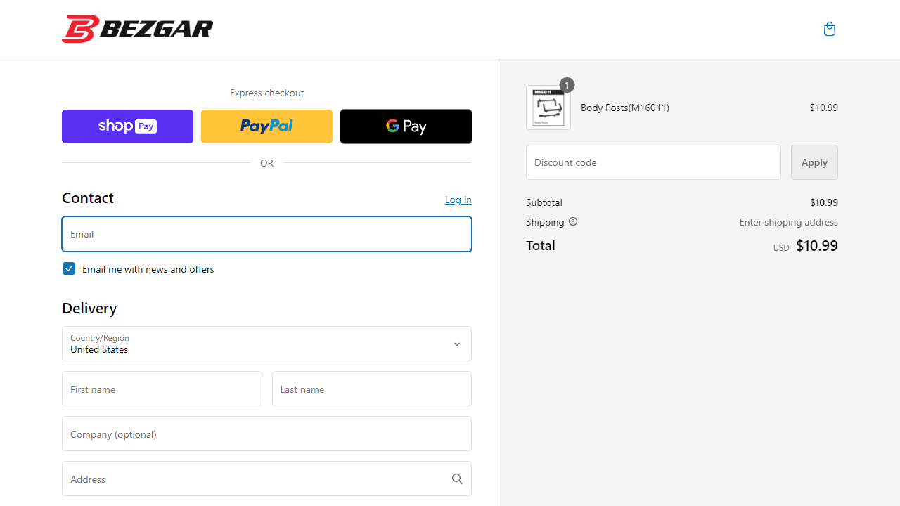 How to apply Bezgar coupon code